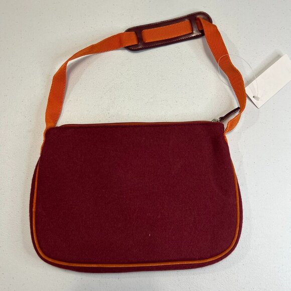 Gap Y2K Shoulder Bag Small Rust Red Orange Felt Cute Casual School Vintage NWT - Picture 3 of 6